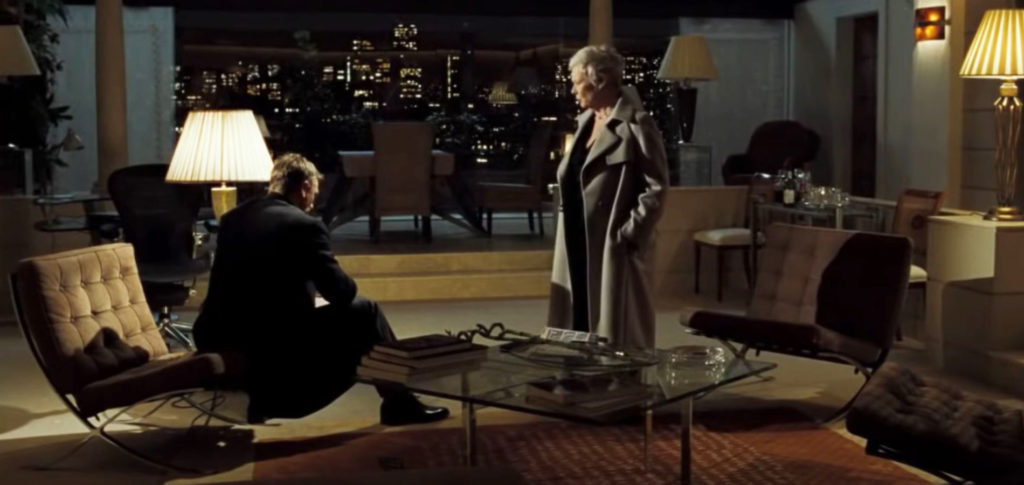 The Knoll Barcelona Chair featuring in Casino Royale James Bond films