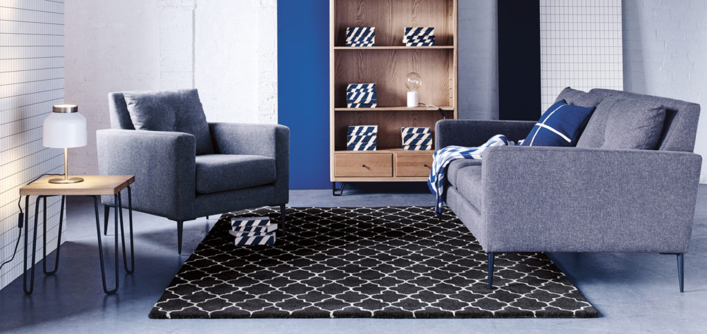 Trellis Rug in a living room