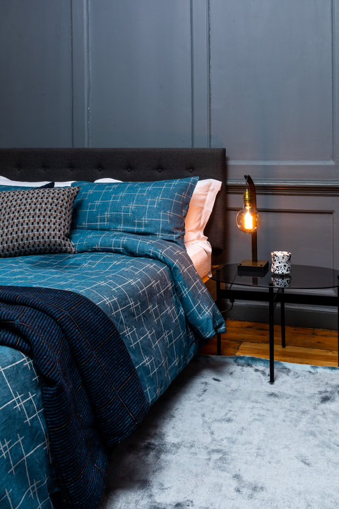 Sgraffito bed linen by Eleanor Pritchard